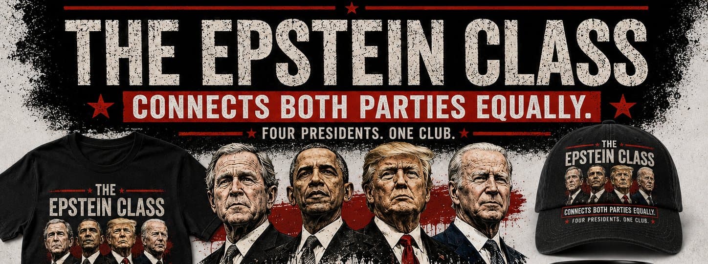 The Epstein Class — connects both parties equally. Four presidents. One club.