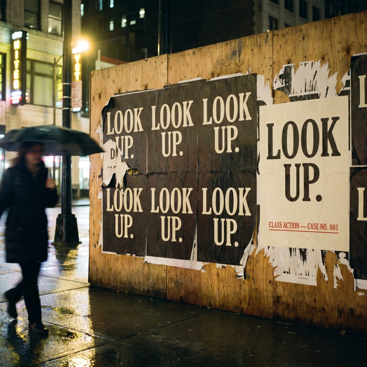Street posting — LOOK UP campaign